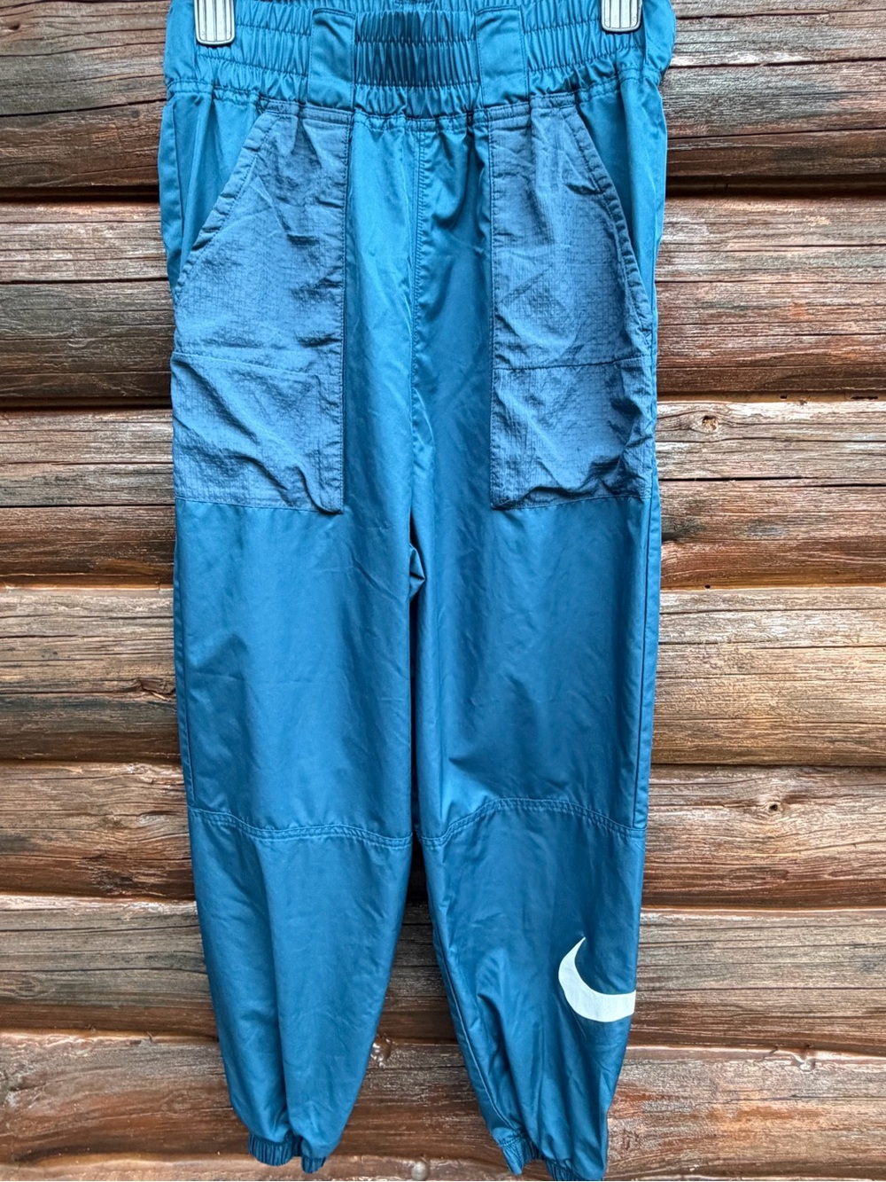 Nike NSW Swoosh Woven Pants Womens Size Small Valerian Blue Track Joggers